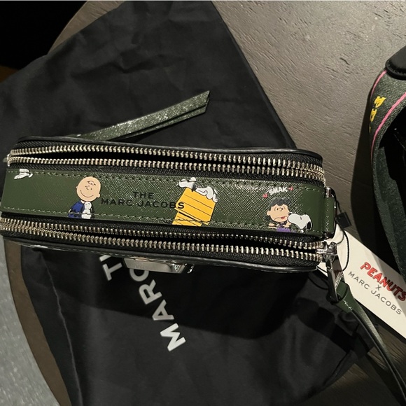 NWT Marc Jacobs Women's Snapshot Crossbody Bag Print Dust Pink Gray Multi - Picture 10 of 11